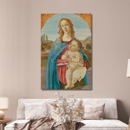 Vergine Col Bambino Sandro Botticelli sbt48 quadro stampato su tela