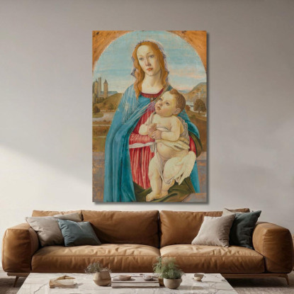 Vergine Col Bambino Sandro Botticelli sbt48 quadro stampato su tela