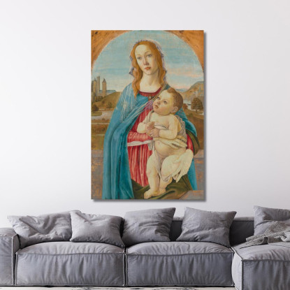 Vergine Col Bambino Sandro Botticelli sbt48 quadro stampato su tela