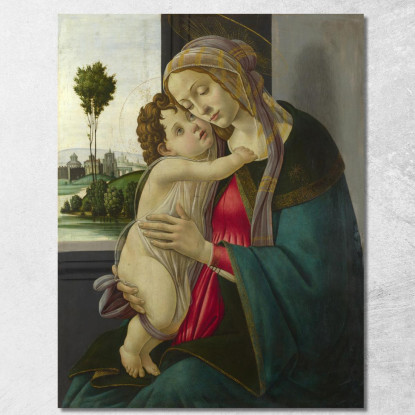 La Vergine E Il Bambino Sandro Botticelli sbt49 quadro stampato su tela