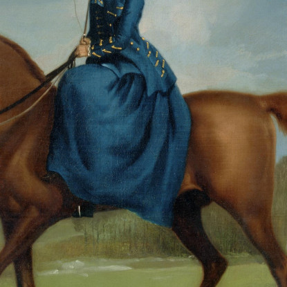 La Contessa Di Coningsby Nel Costume Di Charlton Hunt 1760 George Stubbs gst39 quadro stampato su tela