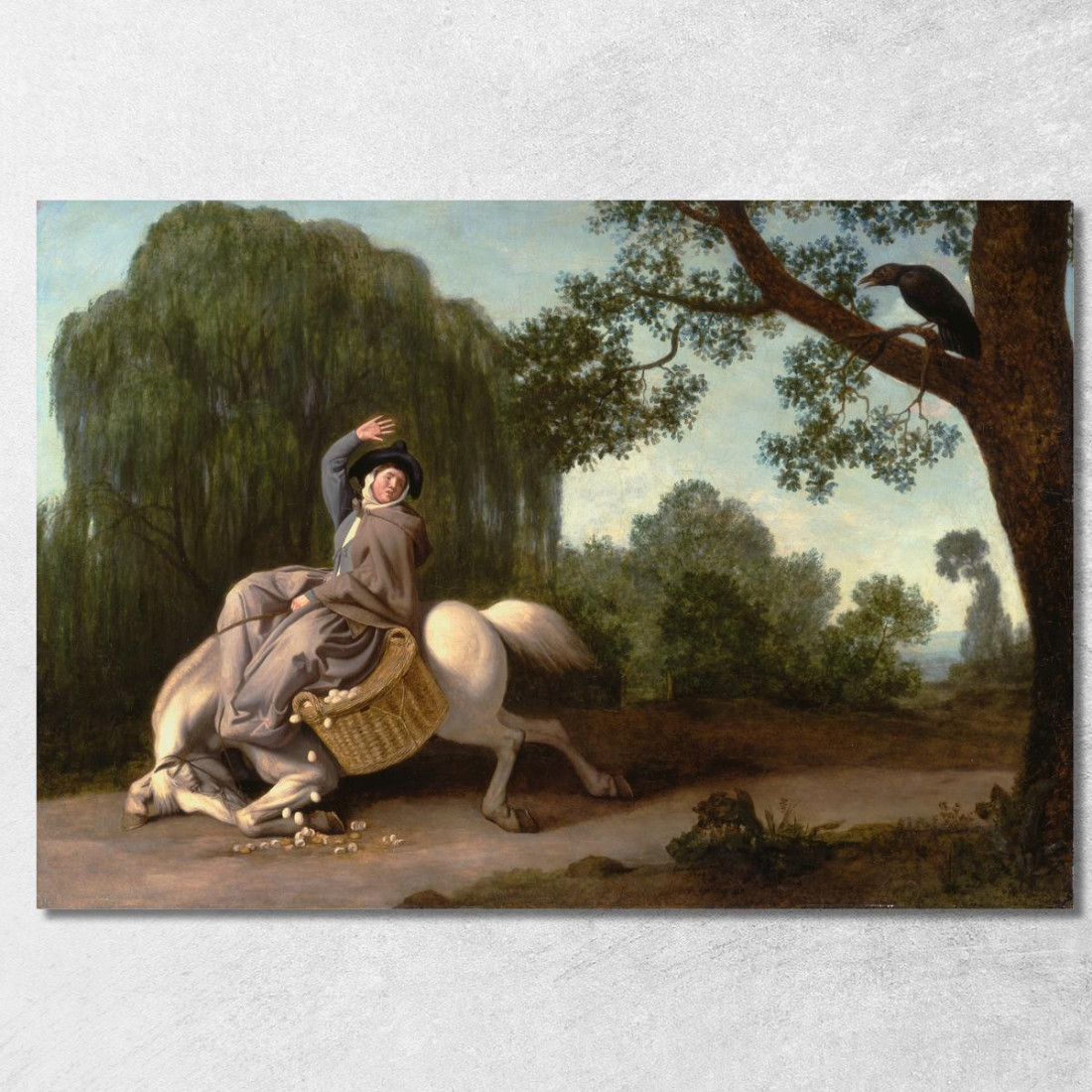 La Moglie Del Contadino E Il Corvo George Stubbs gst40 quadro stampato su tela