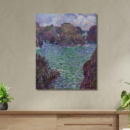 Port-Goulphar Belle-Île Claude Monet mnt297 quadro stampato su tela