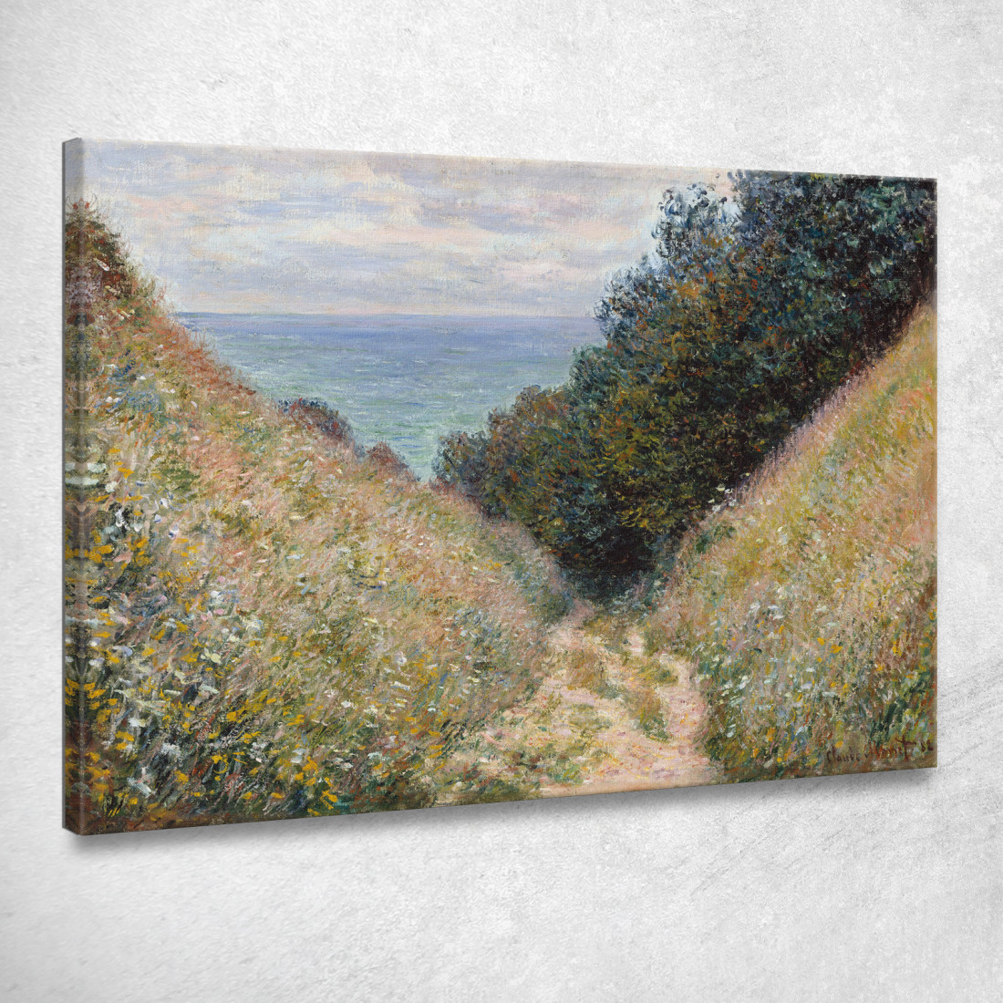 Strada A La Cavée Pourville Claude Monet mnt298 quadro stampato su tela