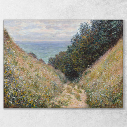 Strada A La Cavée Pourville Claude Monet mnt298 quadro stampato su tela