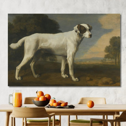 Il Cane Bianco Del Visconte Gormanston George Stubbs gst52 quadro stampato su tela