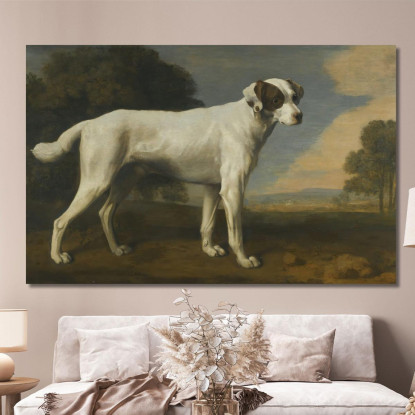 Il Cane Bianco Del Visconte Gormanston George Stubbs gst52 quadro stampato su tela