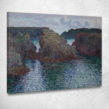 Rocce A Port-Goulphar Belle-Île Claude Monet mnt301 quadro stampato su tela