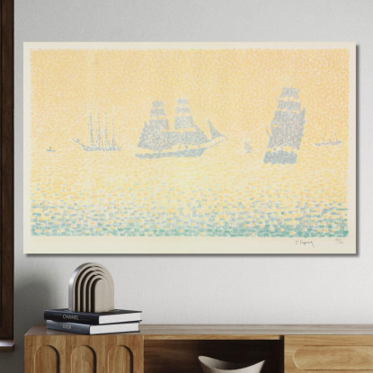 Barche Paul Signac psn14 quadro stampato su tela