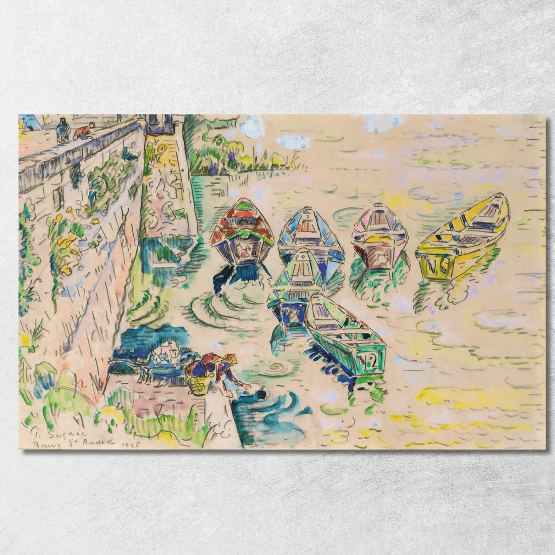 Bourg Saint-Andéo Paul Signac psn16 quadro stampato su tela