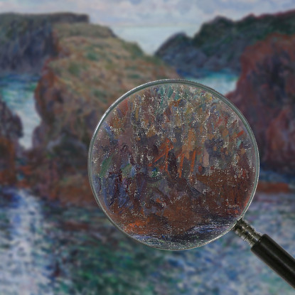 Rocce A Port-Goulphar Belle-Île Claude Monet mnt301 quadro stampato su tela