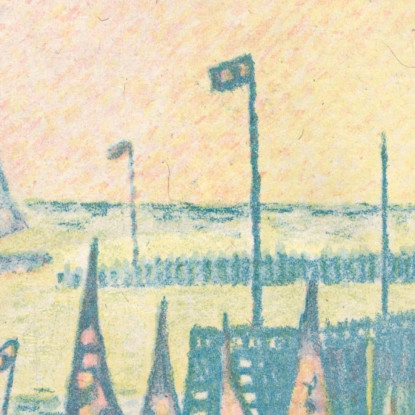 Serata Al Molo Di Vlissingen Paul Signac psn30 quadro stampato su tela