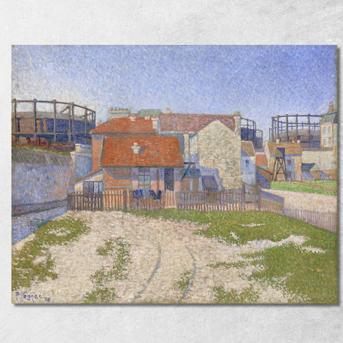 Gasometri A Clichy Paul Signac psn32 quadro stampato su tela