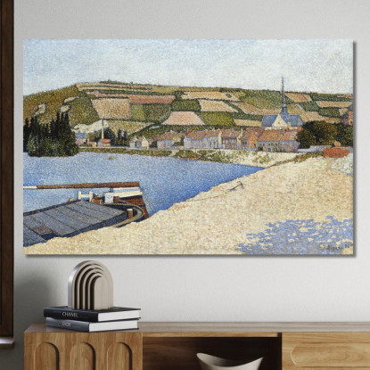 Les Andelys Cote D'Aval Paul Signac psn55 quadro stampato su tela