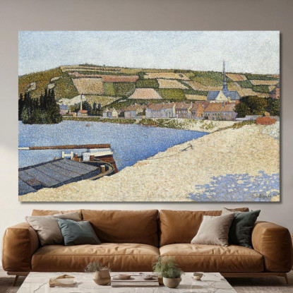 Les Andelys Cote D'Aval Paul Signac psn55 quadro stampato su tela