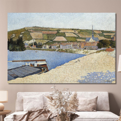 Les Andelys Cote D'Aval Paul Signac psn55 quadro stampato su tela