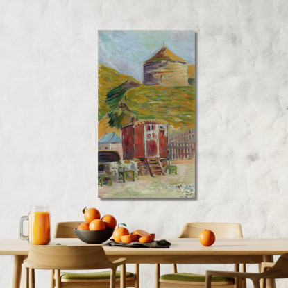 Port-En-Bessin La Vecchia Torre Paul Signac psn83 quadro stampato su tela