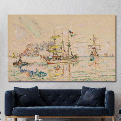 San Malo. I Terreneuva Paul Signac psn95 quadro stampato su tela