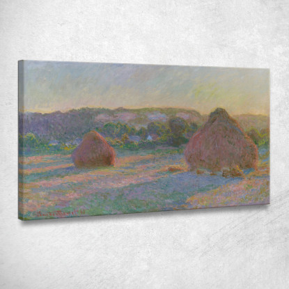 Pile Di Grano Fine Dell'Estate Claude Monet mnt312 quadro stampato su tela