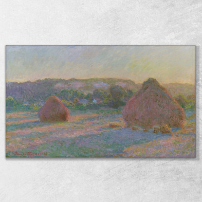 Pile Di Grano Fine Dell'Estate Claude Monet mnt312 quadro stampato su tela