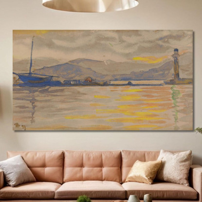 Saint-Tropez Le Port Paul Signac psn100 quadro stampato su tela