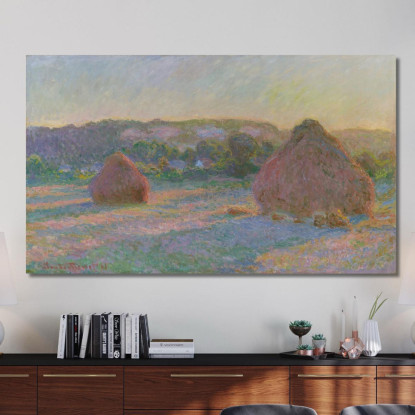 Pile Di Grano Fine Dell'Estate Claude Monet mnt312 quadro stampato su tela