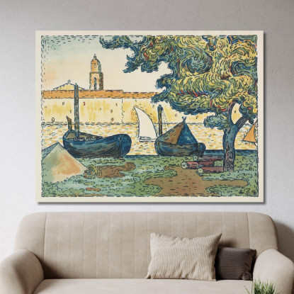 St. Tropez Il Porto Di St. Tropez Paul Signac psn108 quadro stampato su tela