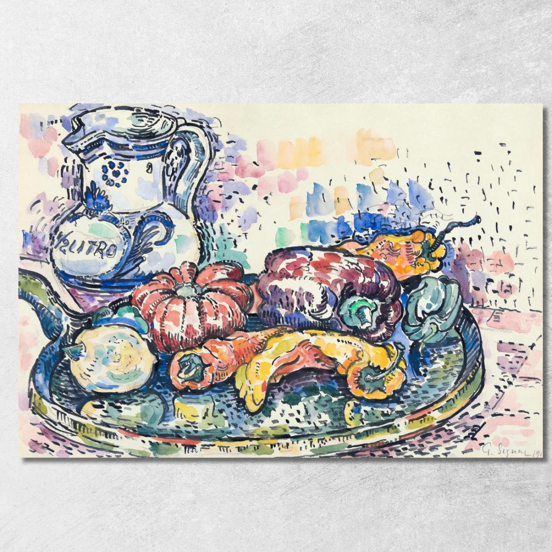 Natura Morta Con Brocca 1919 Paul Signac psn109 quadro stampato su tela