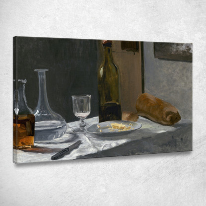 Natura Morta Con Bottiglia Di Pane E Vino In Caraffa Claude Monet mnt314 quadro stampato su tela