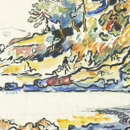 La Calanque Di Saint Tropez Paul Signac psn114 quadro stampato su tela