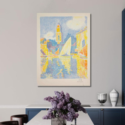 Il Porto Di St. Tropez Paul Signac psn118 quadro stampato su tela