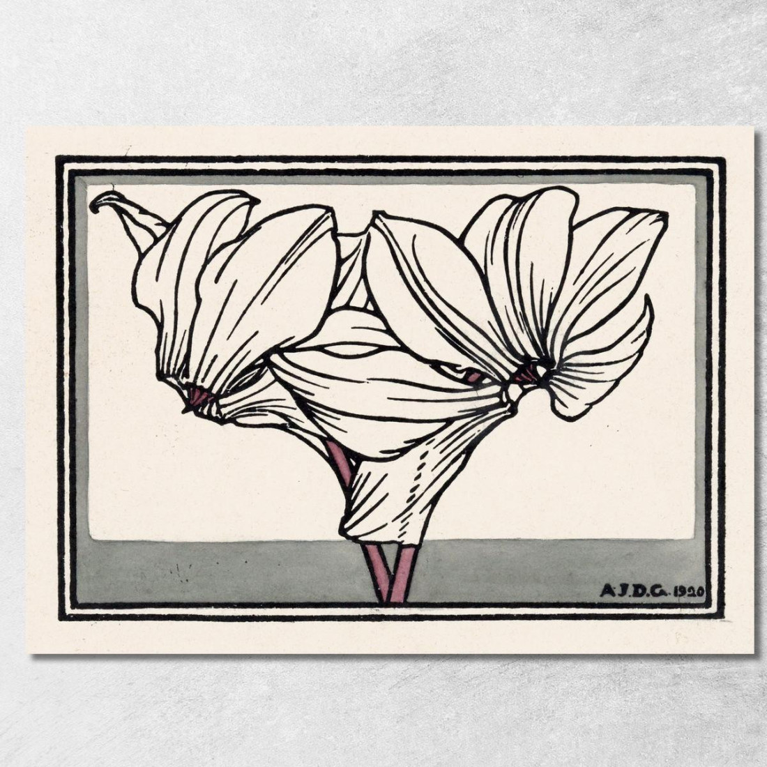 Ciclamino 2 Julie de Graag jdg10 quadro stampato su tela