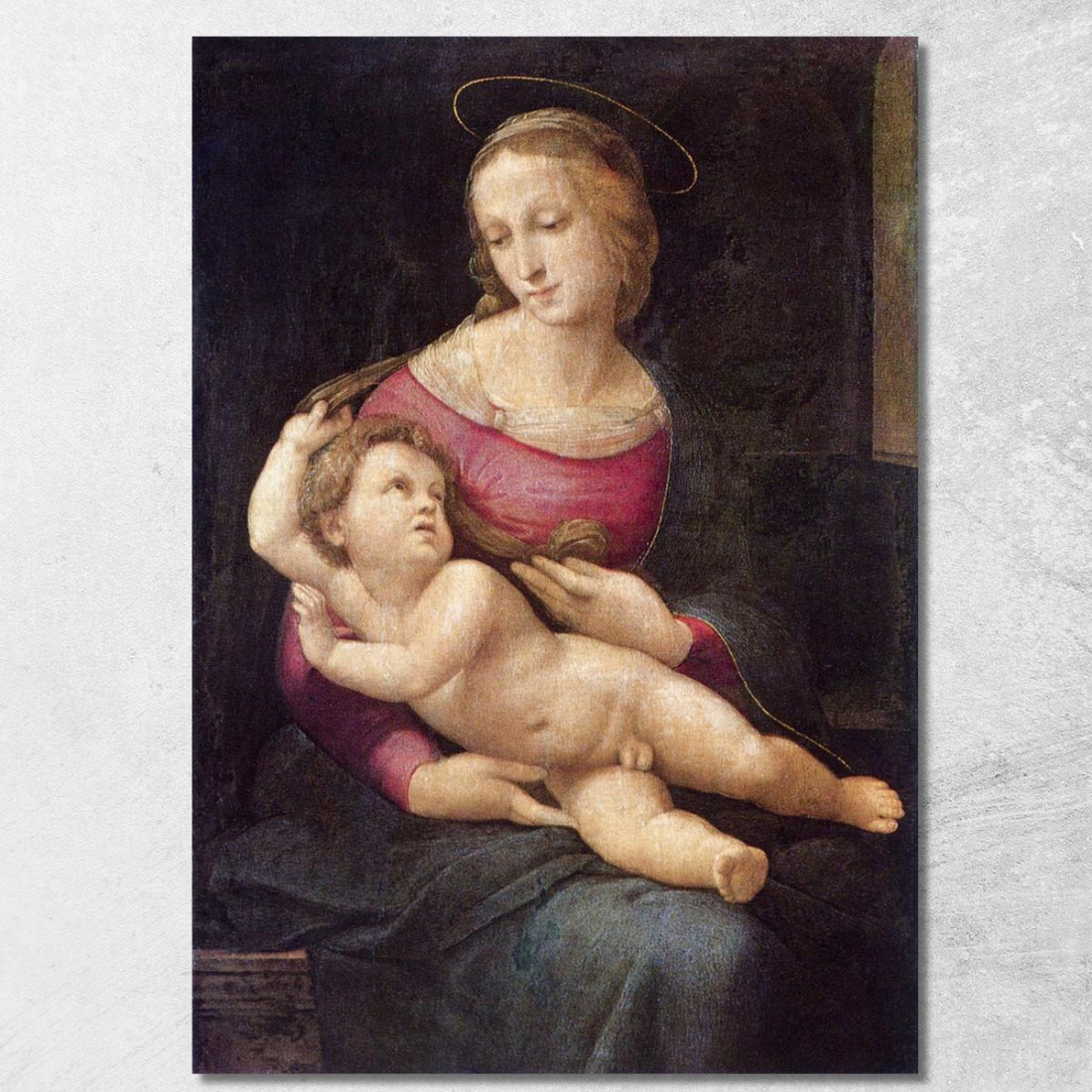 Madonna Di Bridgewater Raffaello Sanzio rph3 quadro stampato su tela