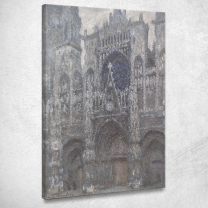 La Cattedrale Di Rouen Il Portale Tempo Grigio Claude Monet mnt319 quadro stampato su tela