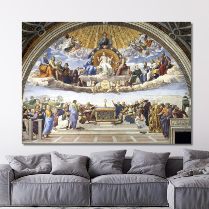 Disputa Del Santissimo Sacramento Raffaello Sanzio rph9 quadro stampato su tela