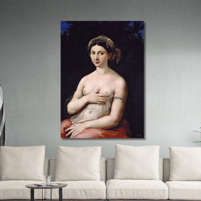 La Fornarina Raffaello Sanzio rph11 quadro stampato su tela