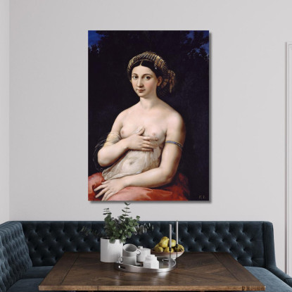La Fornarina Raffaello Sanzio rph11 quadro stampato su tela