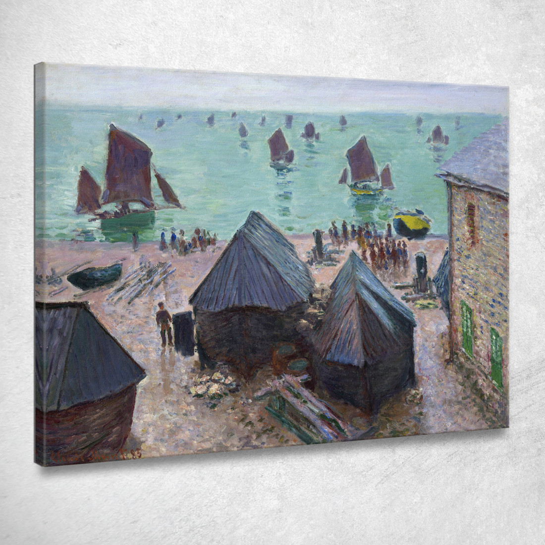 La Partenza Delle Barche Étretat Claude Monet mnt321 quadro stampato su tela