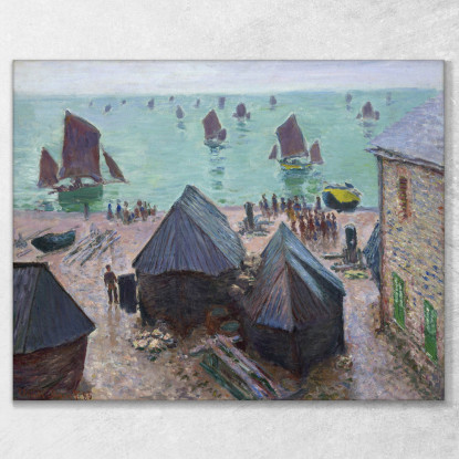 La Partenza Delle Barche Étretat Claude Monet mnt321 quadro stampato su tela