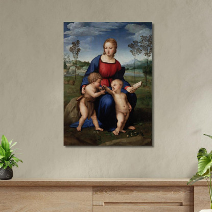 Madonna Del Cardellino Raffaello Sanzio rph14 quadro stampato su tela