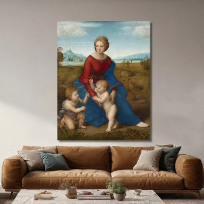 Madonna Nel Prato Raffaello Sanzio rph16 quadro stampato su tela