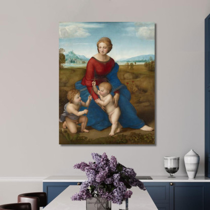 Madonna Nel Prato Raffaello Sanzio rph16 quadro stampato su tela