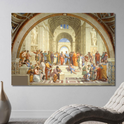 Scuola Di Atene Raffaello Sanzio rph20 quadro stampato su tela