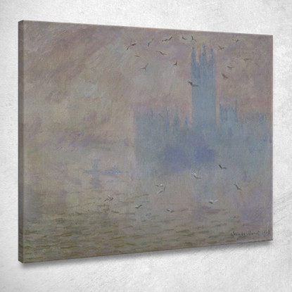 Le Camere Del Parlamento Gabbiani Claude Monet mnt323 quadro stampato su tela