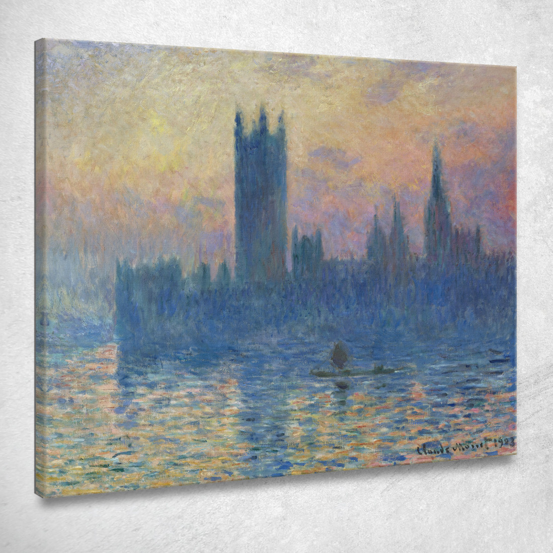 Il Tramonto Delle Houses Of Parliament Claude Monet mnt324 quadro stampato su tela