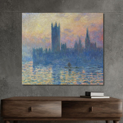 Il Tramonto Delle Houses Of Parliament Claude Monet mnt324 quadro stampato su tela