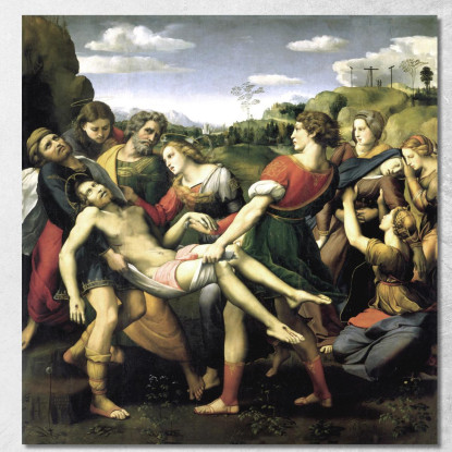 Pala Baglioni Deposizione Raffaello Sanzio rph30 quadro stampato su tela