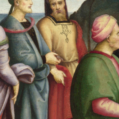 La Predicazione Di San Giovanni Battista Raffaello Sanzio rph31 quadro stampato su tela