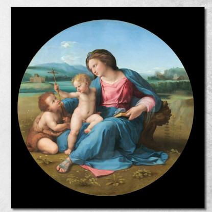 La Madonna Dell'Alba Raffaello Sanzio rph37 quadro stampato su tela