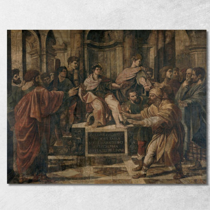 L'Accecamento Di Elimi Raffaello Sanzio rph38 quadro stampato su tela